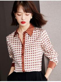 Korean Style Printing Fashion Soft Blouse 
