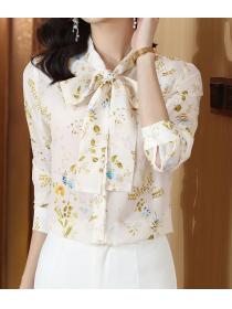 Outlet Korean style Floral Fashion Blouse 