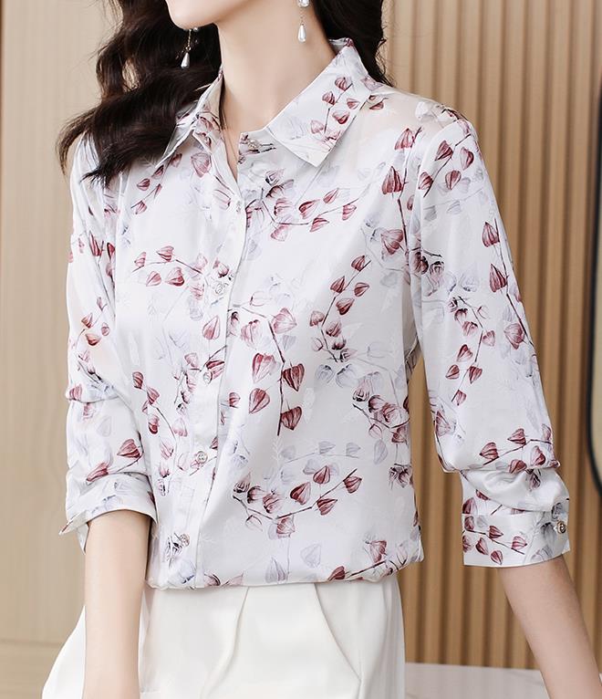 Women's  Doll Collars Fashion Style Floral Blouse