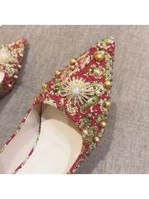 Fashion style Wedding shoes Rivet High heels