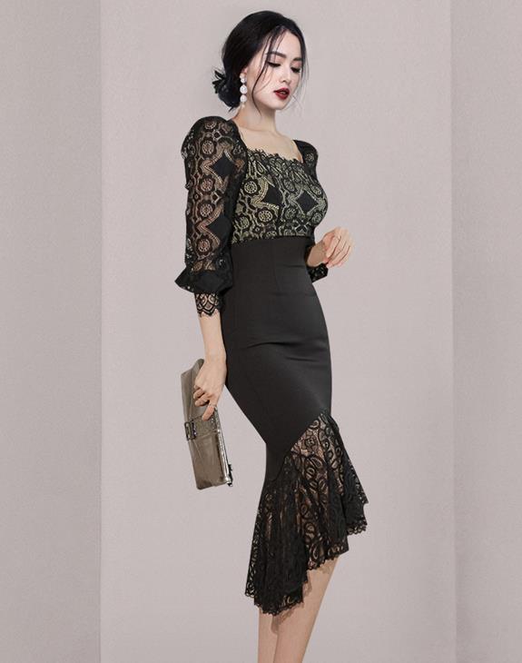 Korean Style Lace Hollow Out Slim Suits