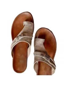 New style platform slippers women's casual flat bottom clip toe flip-flops