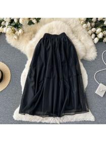 Fashionable Solid color Summer Gauze Skirt