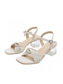 Korean style Summer Thick heels Sandals for women