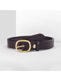 Korean style First layer cowhide belt women's leather women's thin waist belt