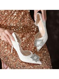 Korean style Fashion rhinestones Pointed high heels