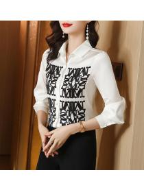 Korean style Elegant Printed Blouse 