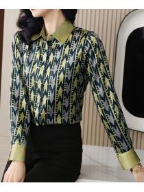 New arrival Silk Fashion Printed Blouse 