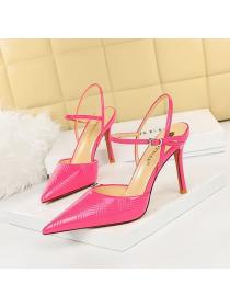 European style Sexy Fashion Solid color High heels Sandal