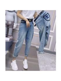Korean style Trend Women's Loose High waist Wide leg Jeans