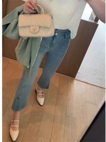 Vintage style Trend Matching Loose High waist Wide leg Jeans