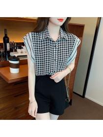 Korean style Short sleeve Fashion Stripes dress