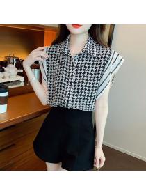 Korean style Short sleeve Fashion Stripes dress