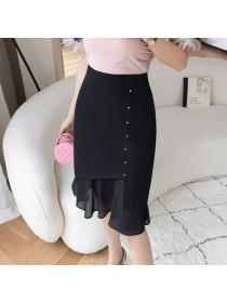 Korean style irregular fishtail skirt OL skirt sexy skirt
