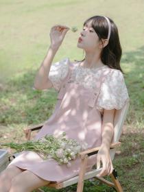 Korean style Student 100% cotton Short sleeved SummerTwo pcs set