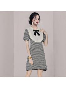 Korean style Summer Short sleeve knitted dress 