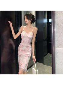 Korean style Sexy Ladies Floral Straps dress 