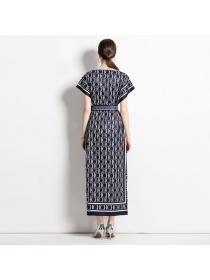 European style Elegant Fashion Loose Maxi dress(with dress)