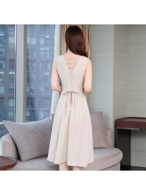 Simple style Linen Summer Dress 