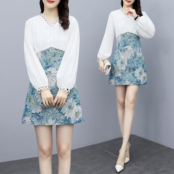 Korean style Summer Fashion Long sleeve Dress