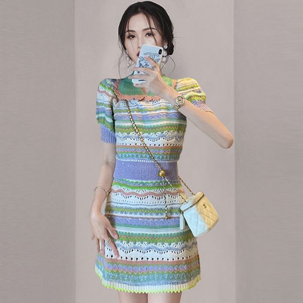 Korean style Summer Knitting Fashion Dress