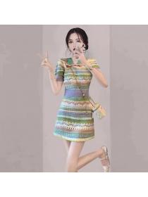 Korean style Summer Knitting Fashion Dress 