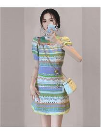 Korean style Summer Knitting Fashion Dress 