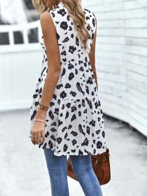 European style Casual Summer Printed Blouse 