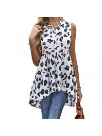 European style Casual Summer Printed Blouse 