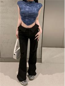 Korean style Fashion Casual Long pants 2 pcs set