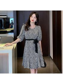 Korean style Retro Fashion Chiffon dress 