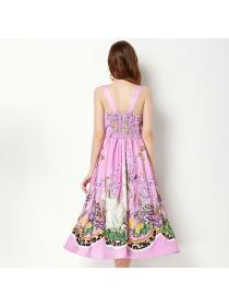 European style Summer Fashion Printed A-line dress 