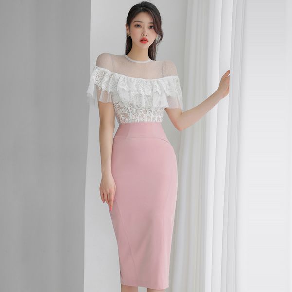 Korean style Elegant Fashion Slim One step dress