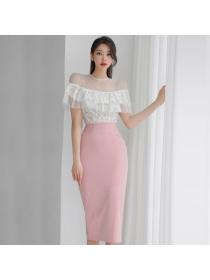 Korean style Elegant Fashion Slim One step dress  