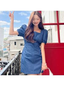 Korean style Summer Casual Denim dress 