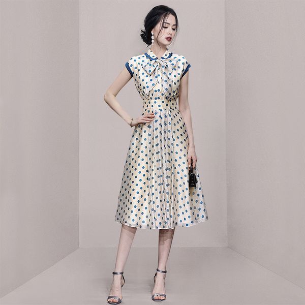 Korean style Summer Dot printed A-line dress