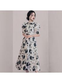 Korean style Fashion Printed Slim Fashion outfits 2 pcs set 
