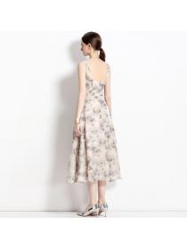 European style Summer Retro Sleeveless Dress for women