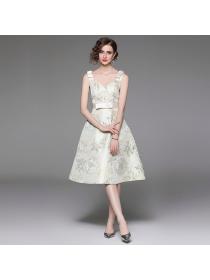 European style Summer Sleeveless Elegant dress 