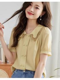 Simple Solid Color Fashion Style Top