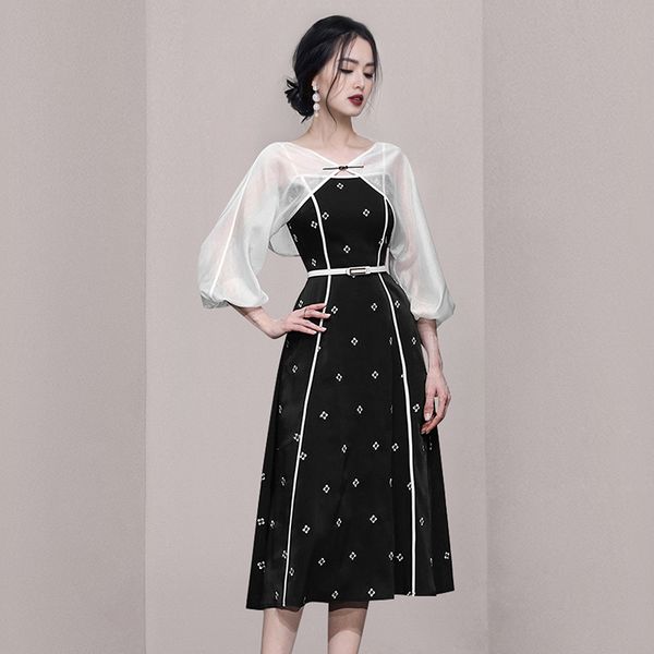 Korean style Summer Elegant Sexy A-line dress