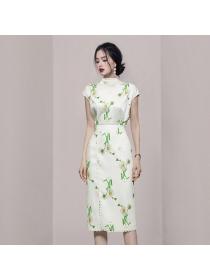 Korean style Summer Fashion Elegant High waist Two pieces dress 