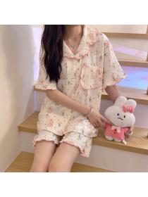 Korean style Summer Fashion Sweet Pajamas 2 pcs set