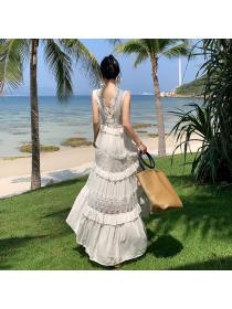 Fashion style White Beach dress 