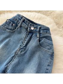 Korean style Sexy High waist Slim Flared Jeans 