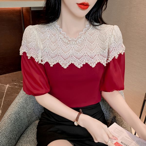 Korean style Fashion Matching Puff sleeve Top