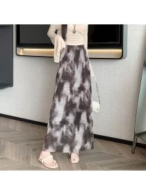 Vintage style Summer Loose waist A-line skirt