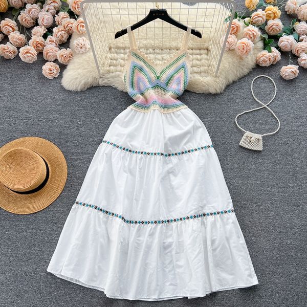 Korean style Summer fashion Slim Beach dress