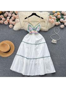 Korean style Summer fashion Slim Beach dress 