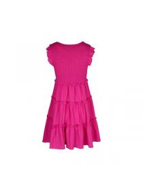 European style Summer Casual Solid color Slim dress